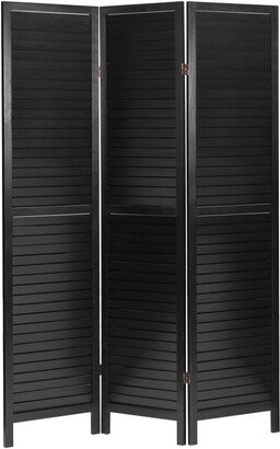 6 ft. Tall Wooden Louvered Room Divider