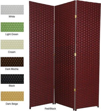 Handmade Woven Fiber 6' 4-panel Frameless Room Divider - 71 x 68