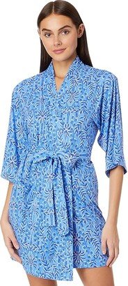 Elaine Knit Robe (Abaco Blue Have It Both Rays) Women's Pajama