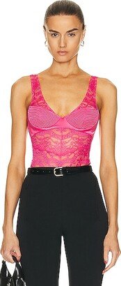 Lace Bodysuit in Pink