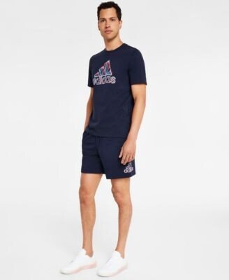 Mens Americana Logo Graphic T Shirt Logo Print 7 Jersey Shorts