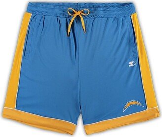 Men's Starter Powder Blue, Gold Los Angeles Chargers Fan Favorite Fashion Shorts - Powder Blue, Gold