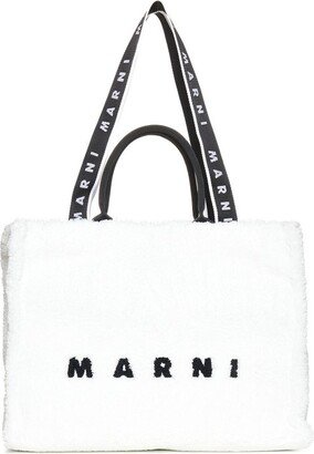 Terry-Cloth Logo Detailed Tote Bag