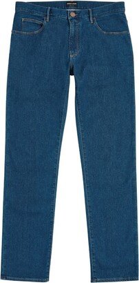 Stretch-Cotton Straight Jeans