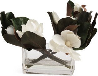 Magnolia Arrangement In Glass Vase