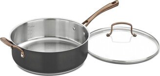 Onyx Black & Rose Gold 5.5-Qt. Saute Pan & Lid