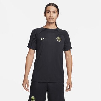 Club América Academy Pro Third Men's Dri-FIT Soccer Short-Sleeve Knit Top in Black