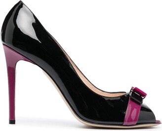 ESSERE High-Shine Open-Toe Pumps