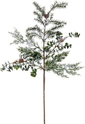 Artificial Green Snow Cedar and Eucalyptus Branch, 1 per bag.