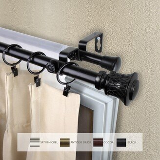 InStyleDesign Simona Adjustable Double Curtain Rod 13/16 inch dia.