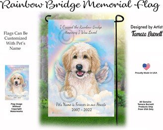 Bernedoodle Blonde & White - Pet Memorial Garden Flag With Personalization Options