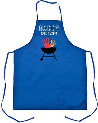 Dad Bbq Apron, Father's Day Gift, Child's Handprint On Grill Master, Grill Cooking Bib Papa Grandpa Apron