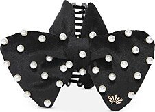 Simone Velvet Faux Pearl Bow Clip