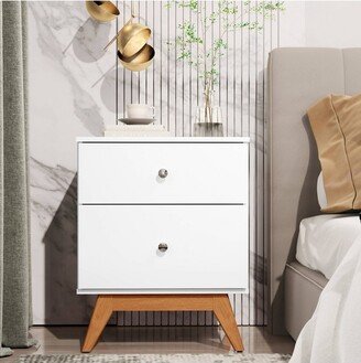 Segovia Nightstand White/Brown - Boahaus