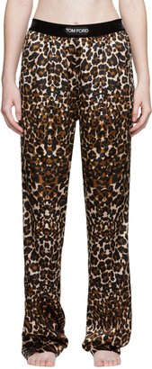 Black & Beige Leopard Pyjama Lounge Pants