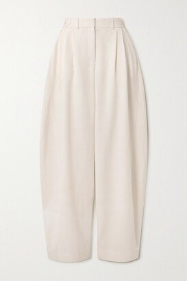 Net Sustain Pleated Wool Tapered Pants - White