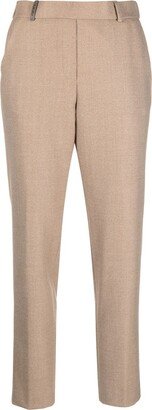 Tapered Cropped-Leg Trousers