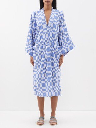 Ayra Checked-print Cotton-blend Robe