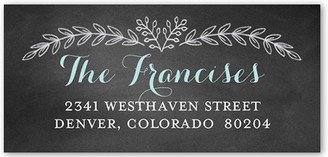 Address Labels: Chalkboard Christening Boy Address Label, Grey, Matte