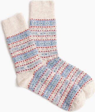 Men's Fair Isle Wool-Blend Socks