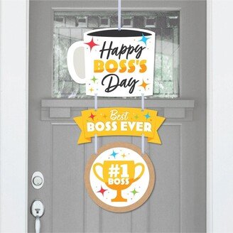 Big Dot Of Happiness Happy Boss's Day - Best Boss Ever Outdoor Decor - Front Door Decor - 3 Pc Sign