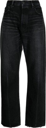 Logo-Patch Wide-Leg Jeans-AE