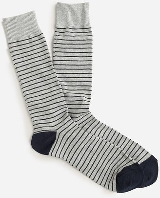 Tipped microstriped socks