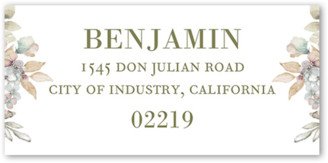 Address Labels: Diamond Blossoms Address Label, Green, Address Label, Matte