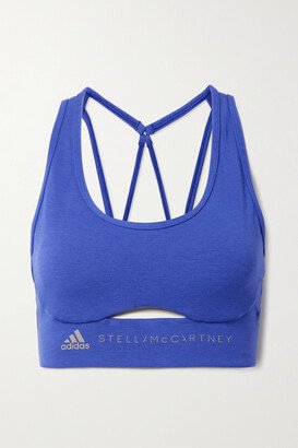 Truestrength Cutout Printed Sports Bra - Blue