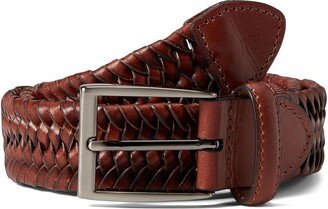 Leather Braided Belt (Cognac) Men's Belts