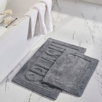 Modern Threads Splash 2-Pack 100-Percent Cotton Bath Mat Set