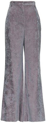 Wide-Leg Flared Trousers-AB