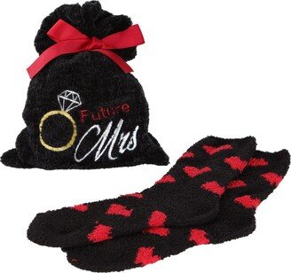 Future Mrs. Cosy Women's Socks with Gift Bag, Set of 2