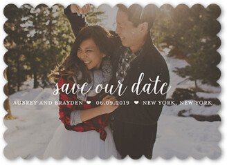 Save The Date Cards: Eternal Moment Save The Date, White, Matte, Signature Smooth Cardstock, Scallop