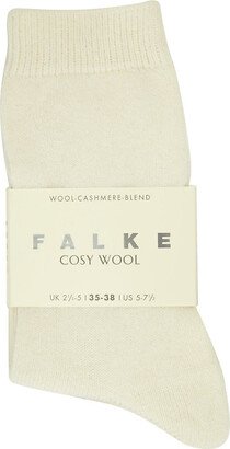 Womens 2049 Off-white Cosy Wool-cashmere Socks