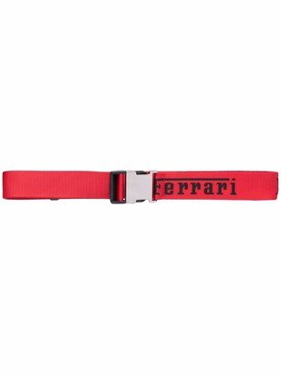 Logo-Print Buckle-Fastening Belt-AA