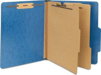 MyOfficeInnovations Moisture-Resistant Classification Folders 2/5 Top Tab Ltr 2 Div NavyBl 614620