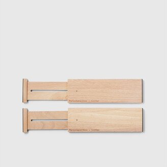 Marie Kondo Shallow Ash Wood Dresser Drawer Divider Natural Pkg/2