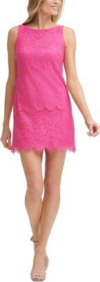 Petites Womens Party Mini Shift Dress