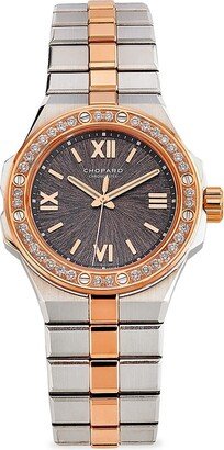 Alpine Eagle Stainless Steel, 18K Rose Gold, & 0.57 TCW Diamond Bracelet Watch