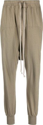 Prisoner cotton drop-crotch track pants