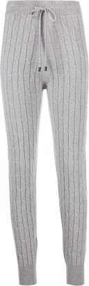 Cable-Knit Drawstring Track Pants