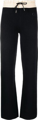 Two-Tone Drawstring Jersey Track Pants