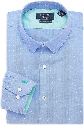 Original Original Penguin Original Penguin Men's Heritage Slim Fit Pin Dot Dress Shirt