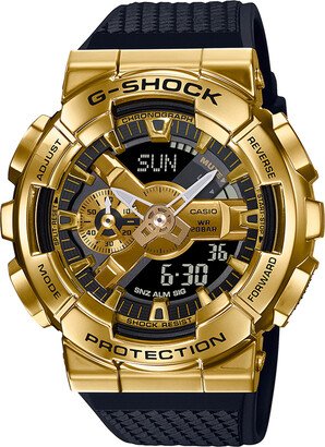 Men's Casio G-Shock Classic Gold-Tone Black Resin Strap Watch with Black and Gold-Tone Dial (Model: Gm110G-1A9)