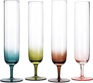 Glass Beautiful 10.5 oz Champagne Flutes 10 Stemmed, Set of 4