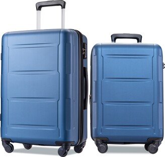 EDWINRAY 2 Piece Luggage Set ABS Expandable Suitcase with TSA Lock-AA