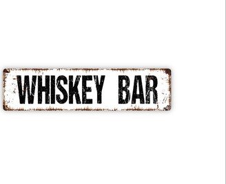 Whiskey Bar Sign - Metal Rustic Street Or Door Name Plate Plaque