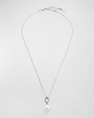 Lilit Pearl Pendant Necklace with Cubic Zirconia Open Bale