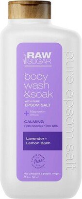 Raw Sugar Epsom Body Wash + Bath Soak - Lavender and Lemon Balm - 25 fl oz